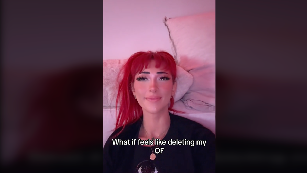Red headed girl in TikTok video